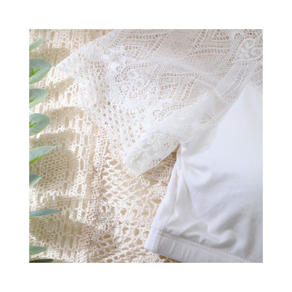 2023 New Lace One Neck Short Tank Top with Strap Female Open Umbilical Versatile Chest Cushion BRA Modal Thin Slim Fit image 3