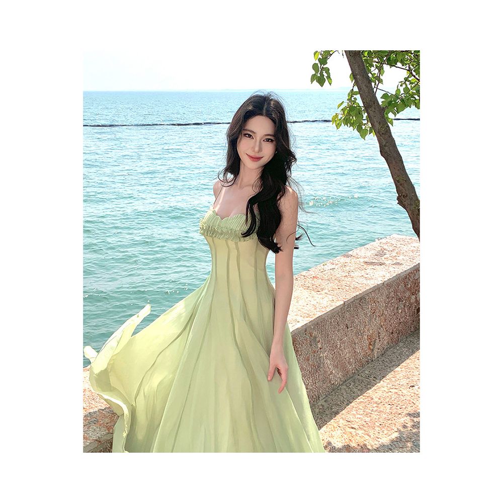 Dopamine Purple Dress 2025 New Style Popular This Year Extremely Beautiful Yunnan Seaside Chiffon Vacation image 5