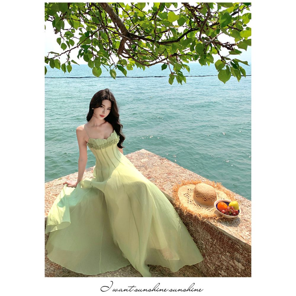 Dopamine Purple Dress 2025 New Style Popular This Year Extremely Beautiful Yunnan Seaside Chiffon Vacation
