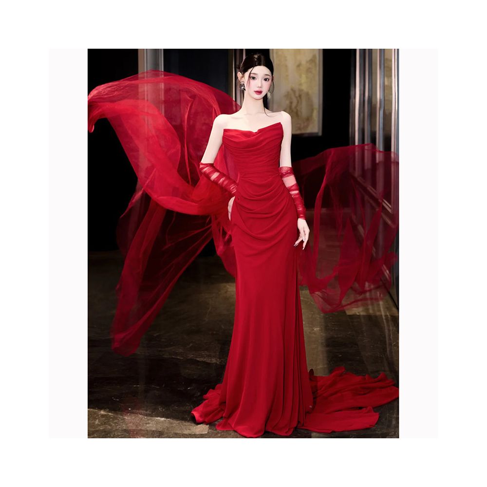Bridal gloves long sleeves trailing yarn knots wedding dresses morning gowns toasting gowns photography travel photography accessories image 1