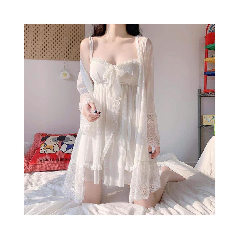 Women s Summer Camisole Nightgown 2025 New Style Spring and Autumn Pajamas Lace Sexy Winter Pure and Delicate Set Home Wear