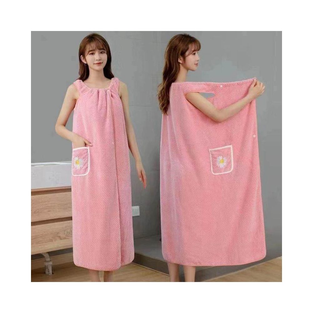 Women s bath towel not 100 cotton but absorbent and quick drying can be worn or wrapped bathrobe style long new style image 0