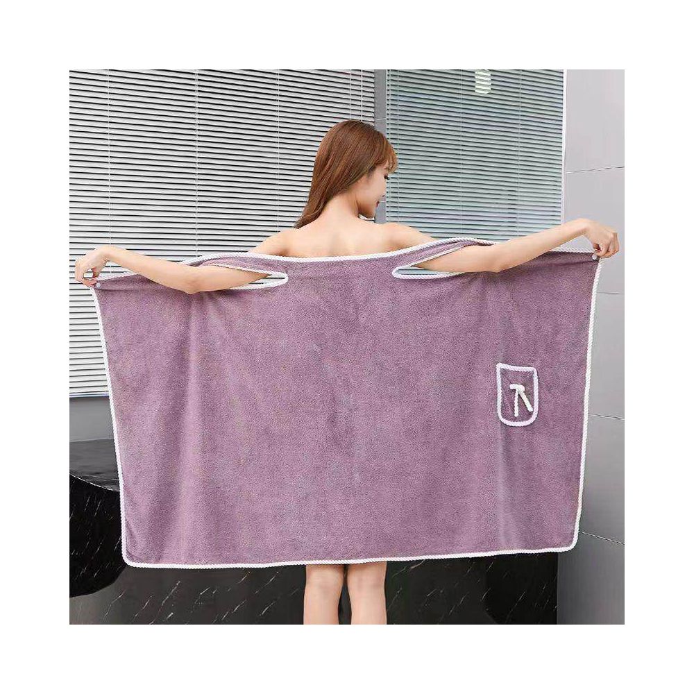Women s bath towel not 100 cotton but absorbent and quick drying can be worn or wrapped bathrobe style long new style