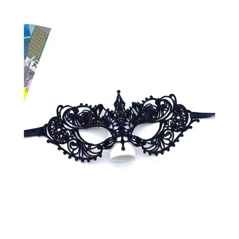 Black lace sexy cat ear headband restrained eye mask face covering mesh couple headpiece hair accessory women s accessory