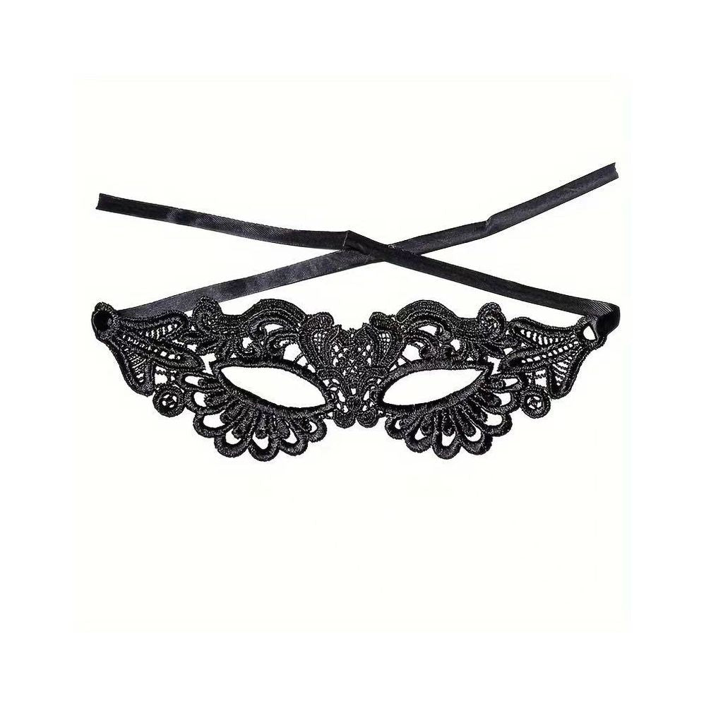 Black lace sexy cat ear headband restrained eye mask face covering mesh couple headpiece hair accessory women s accessory