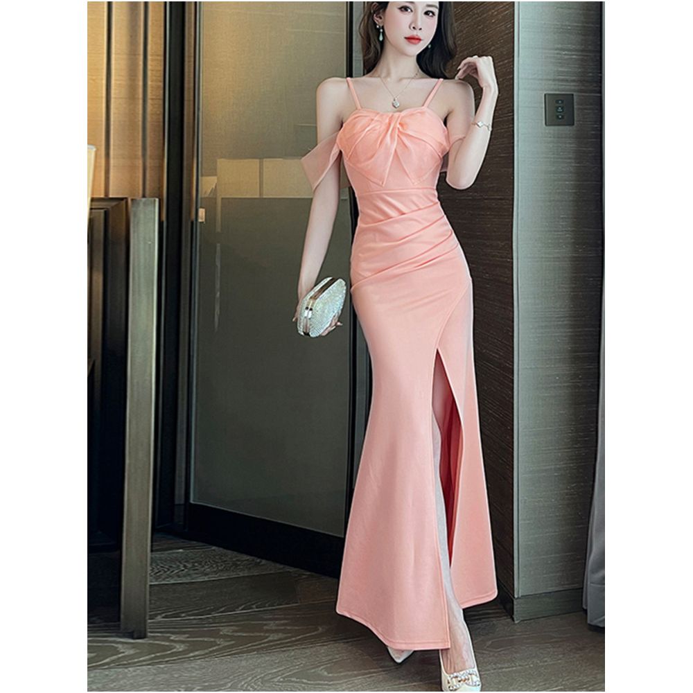 2025 new high end spa technician light luxury sexy dress foot bath soft trial work clothes foot therapy evening dress image 0