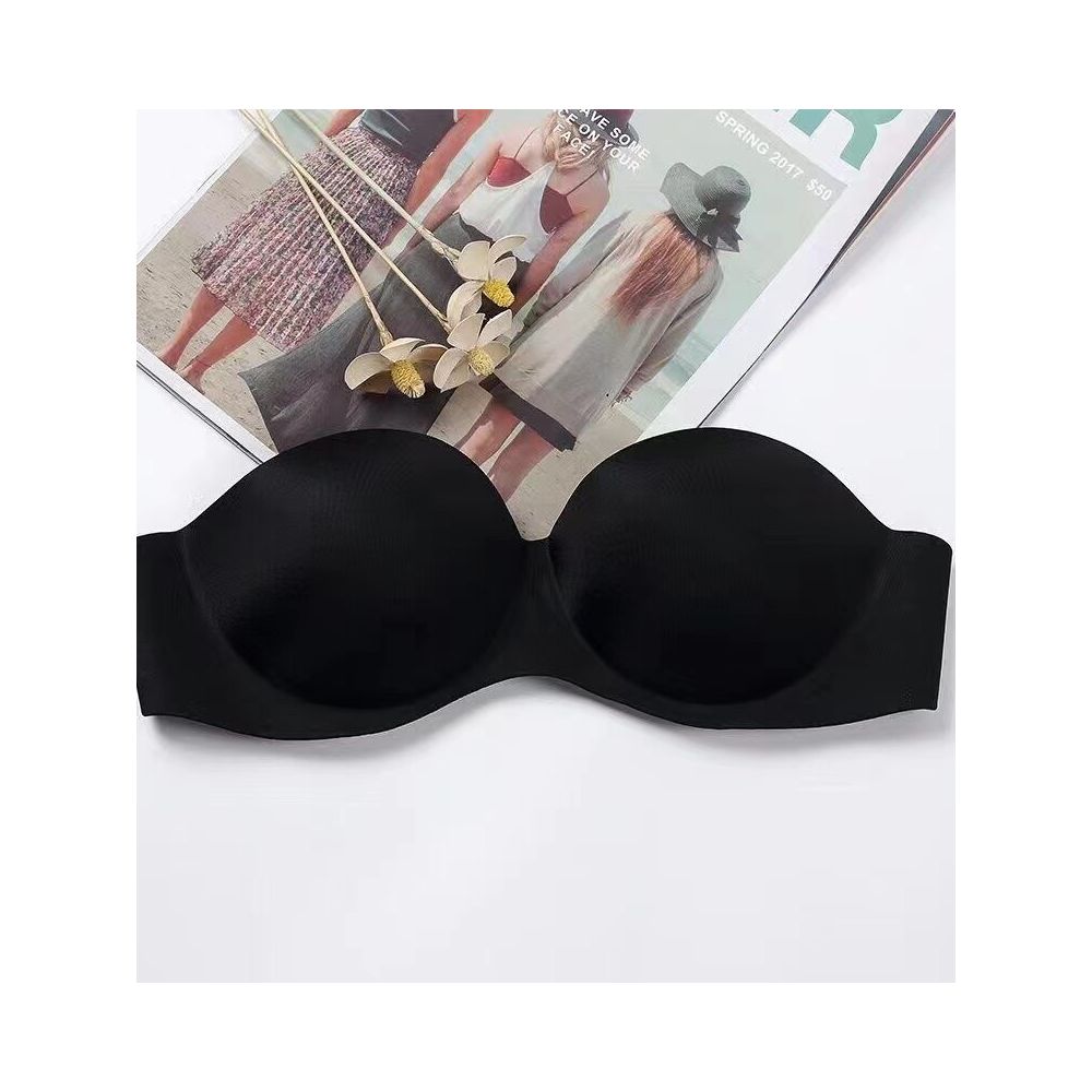 Strapless bra women s autumn new item no steel ring gathered around the chest no trace no shoulder strap sexy and beautiful back bra image 2