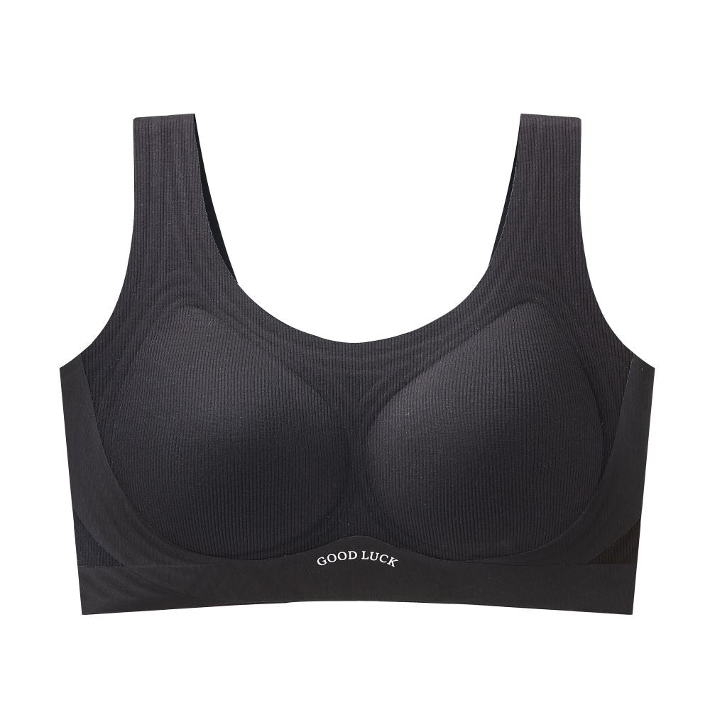 Large size underwear gathered gathered paired anti sagging top support large chest small and beautiful back vest integrated women s bra