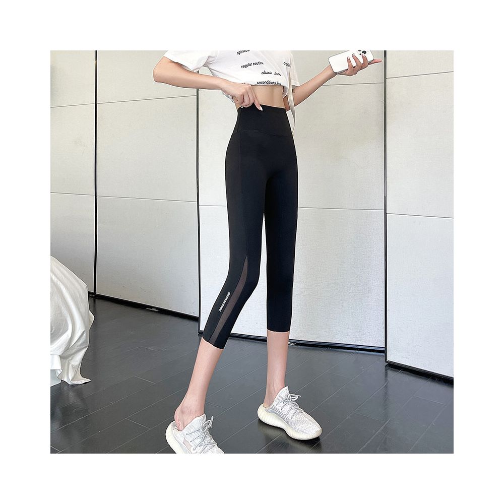 Shark pants 2025 new summer thin women s outerwear pocket mesh abdominal tightening and hip lifting yoga new comparison cycling inner pants