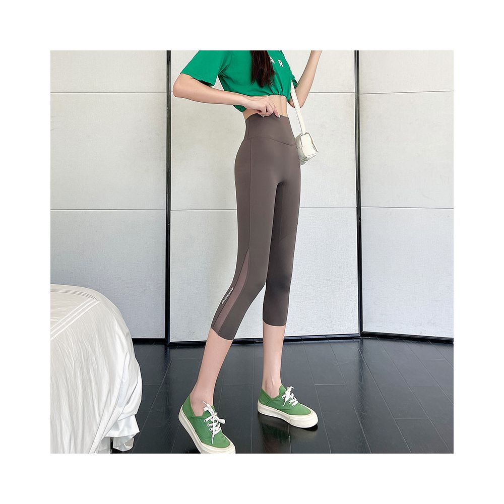 Shark pants 2025 new summer thin women s outerwear pocket mesh abdominal tightening and hip lifting yoga new comparison cycling inner pants