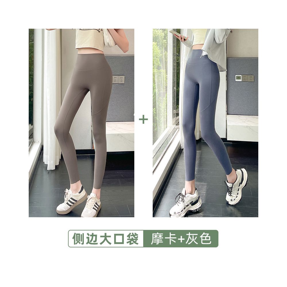 Shark pants 2025 new summer thin women s outerwear pocket mesh abdominal tightening and hip lifting yoga new comparison cycling inner pants