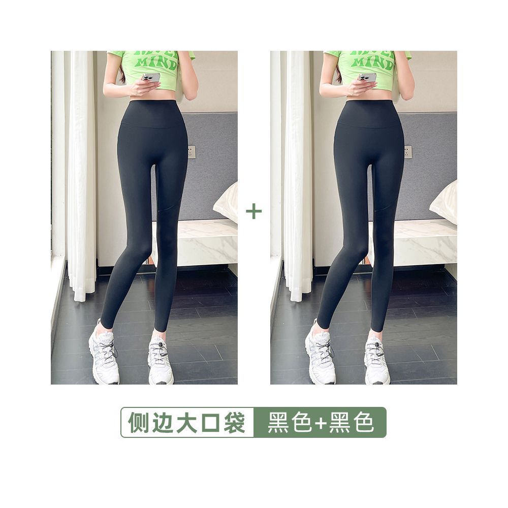 Shark pants 2025 new summer thin women s outerwear pocket mesh abdominal tightening and hip lifting yoga new comparison cycling inner pants