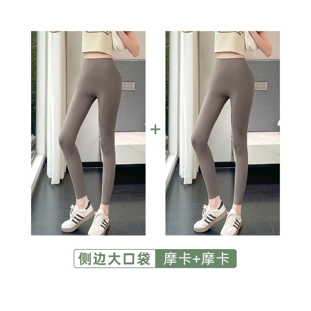 Shark pants 2025 new summer thin women s outerwear pocket mesh abdominal tightening and hip lifting yoga new comparison cycling inner pants