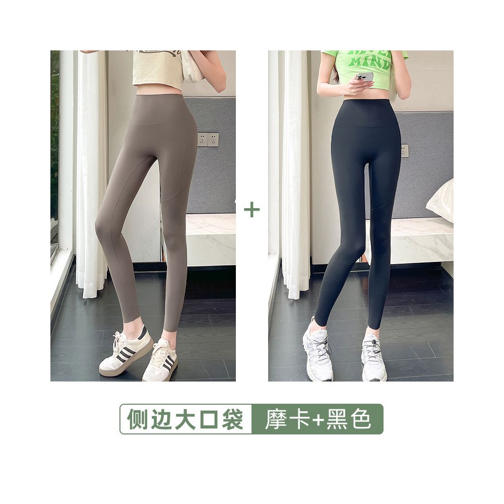 Shark pants 2025 new summer thin women s outerwear pocket mesh abdominal tightening and hip lifting yoga new comparison cycling inner pants