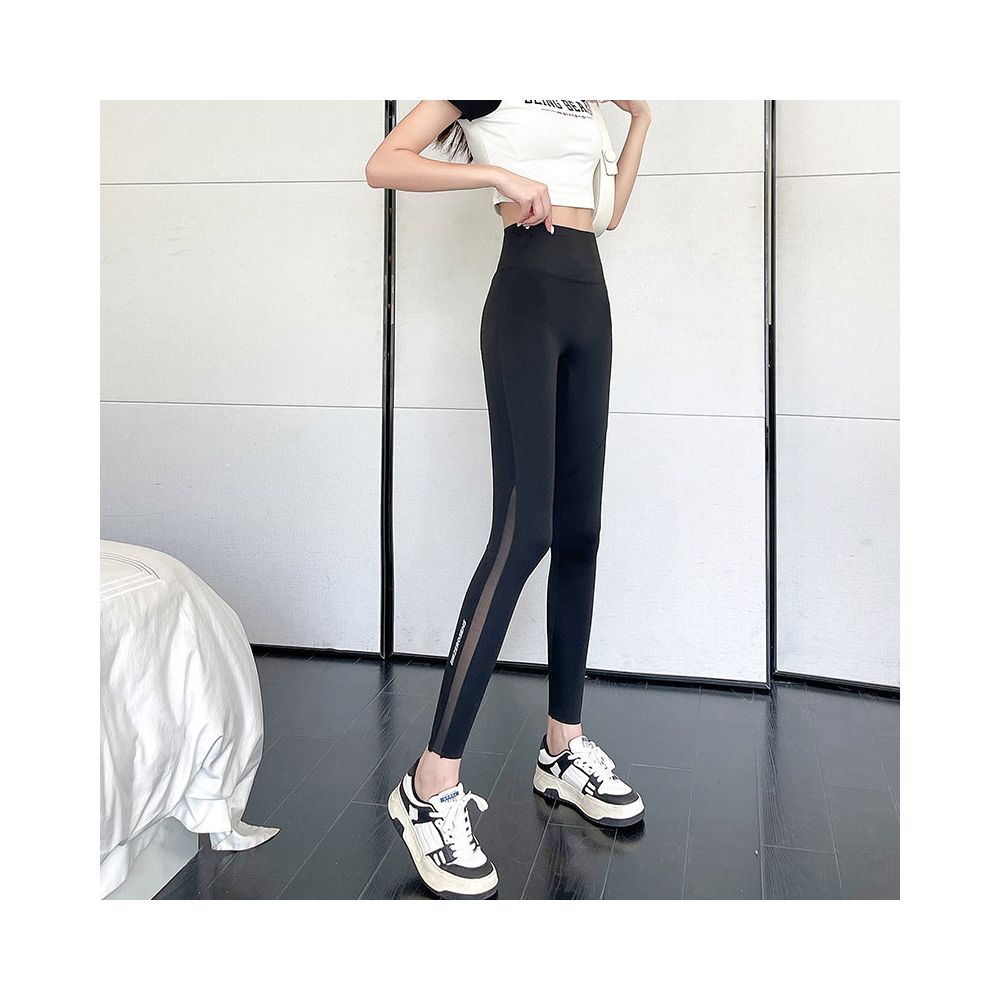 Shark pants 2025 new summer thin women s outerwear pocket mesh abdominal tightening and hip lifting yoga new comparison cycling inner pants