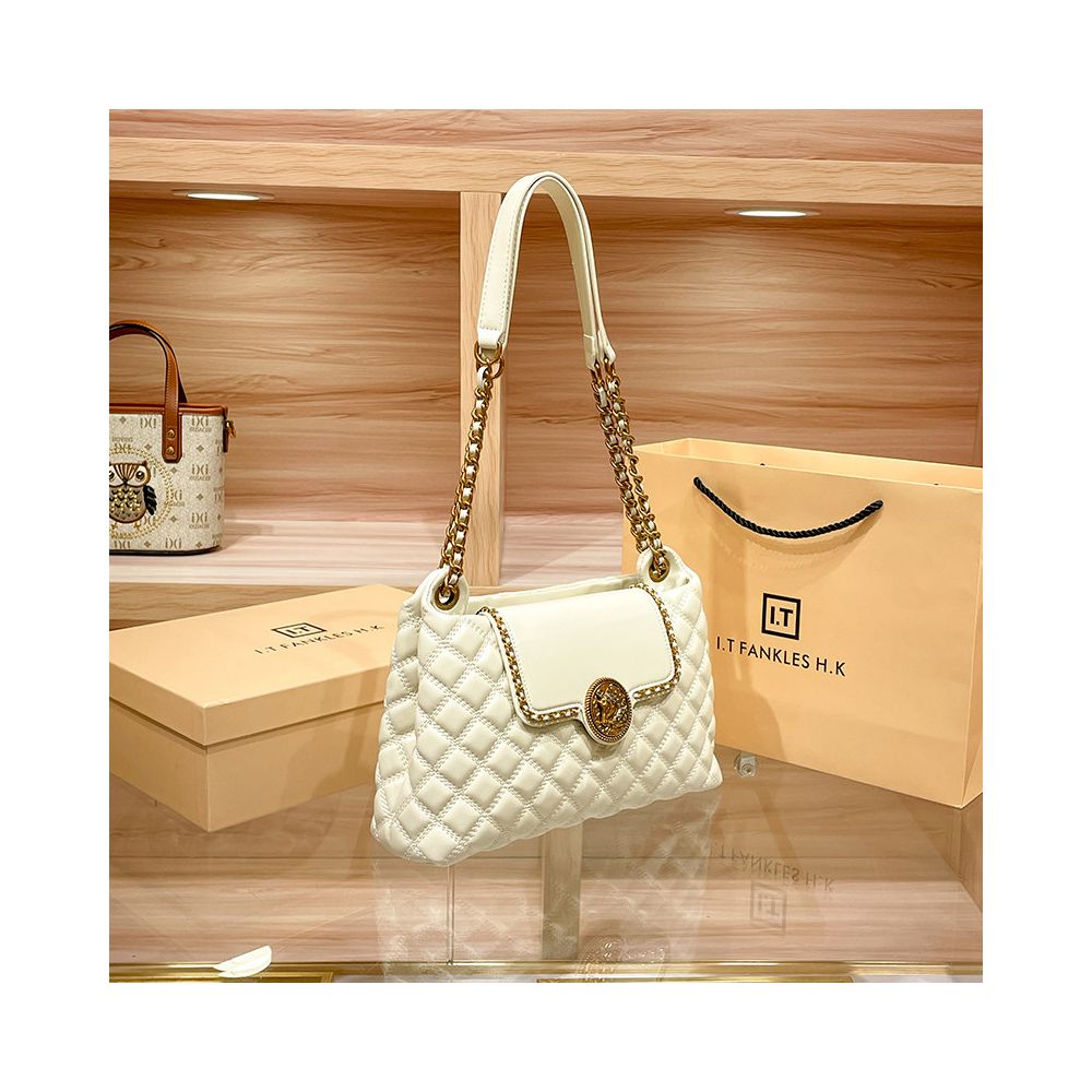 Valentine s Day gift Genuine leather chain bag for women high end style large capacity tote bag underarm shoulder bag 2025 new style image 1