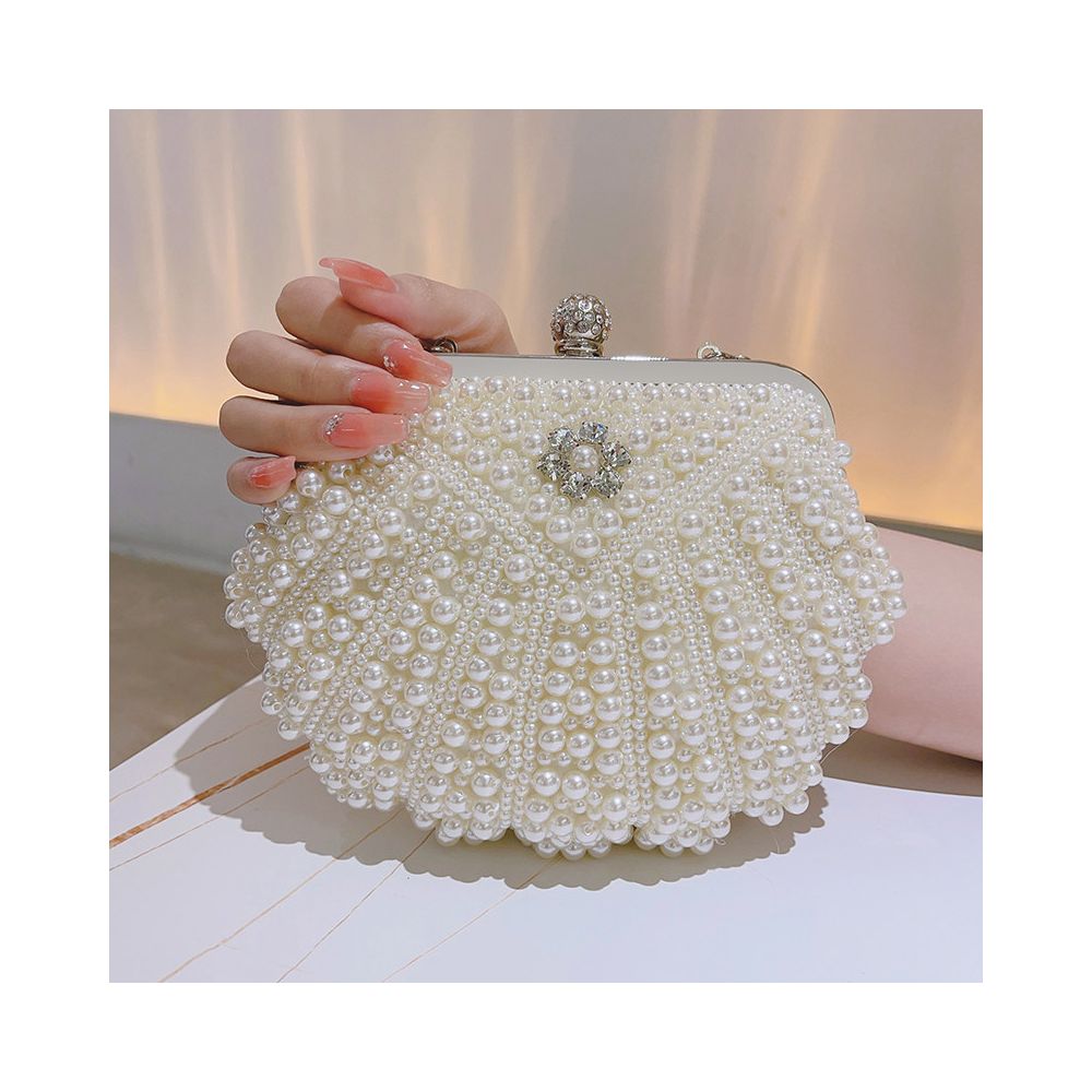 2025 New Elegant Pearl Clutch Bag for Women Evening Gowns Banquet Bags Cheongsam Bags Rhinestone Handbags Crossbody Bags image 1