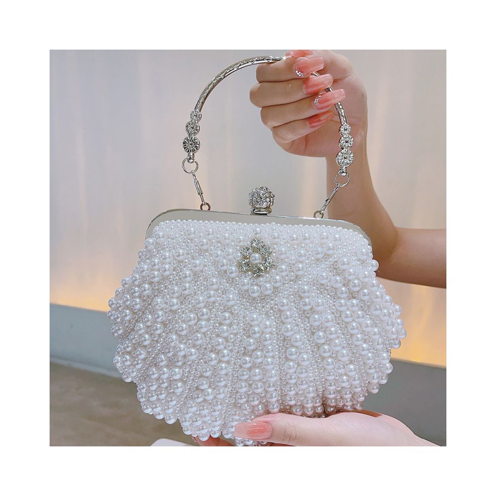 2025 New Elegant Pearl Clutch Bag for Women Evening Gowns Banquet Bags Cheongsam Bags Rhinestone Handbags Crossbody Bags image 2