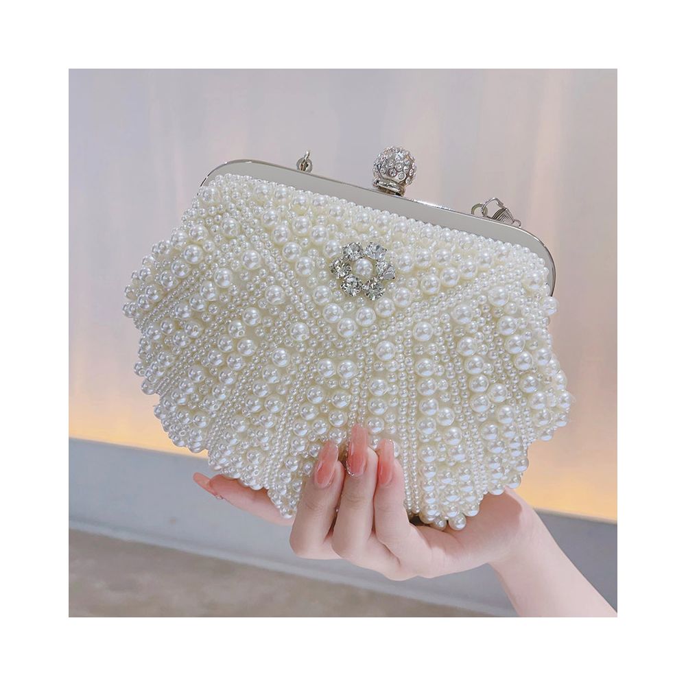 2025 New Elegant Pearl Clutch Bag for Women Evening Gowns Banquet Bags Cheongsam Bags Rhinestone Handbags Crossbody Bags