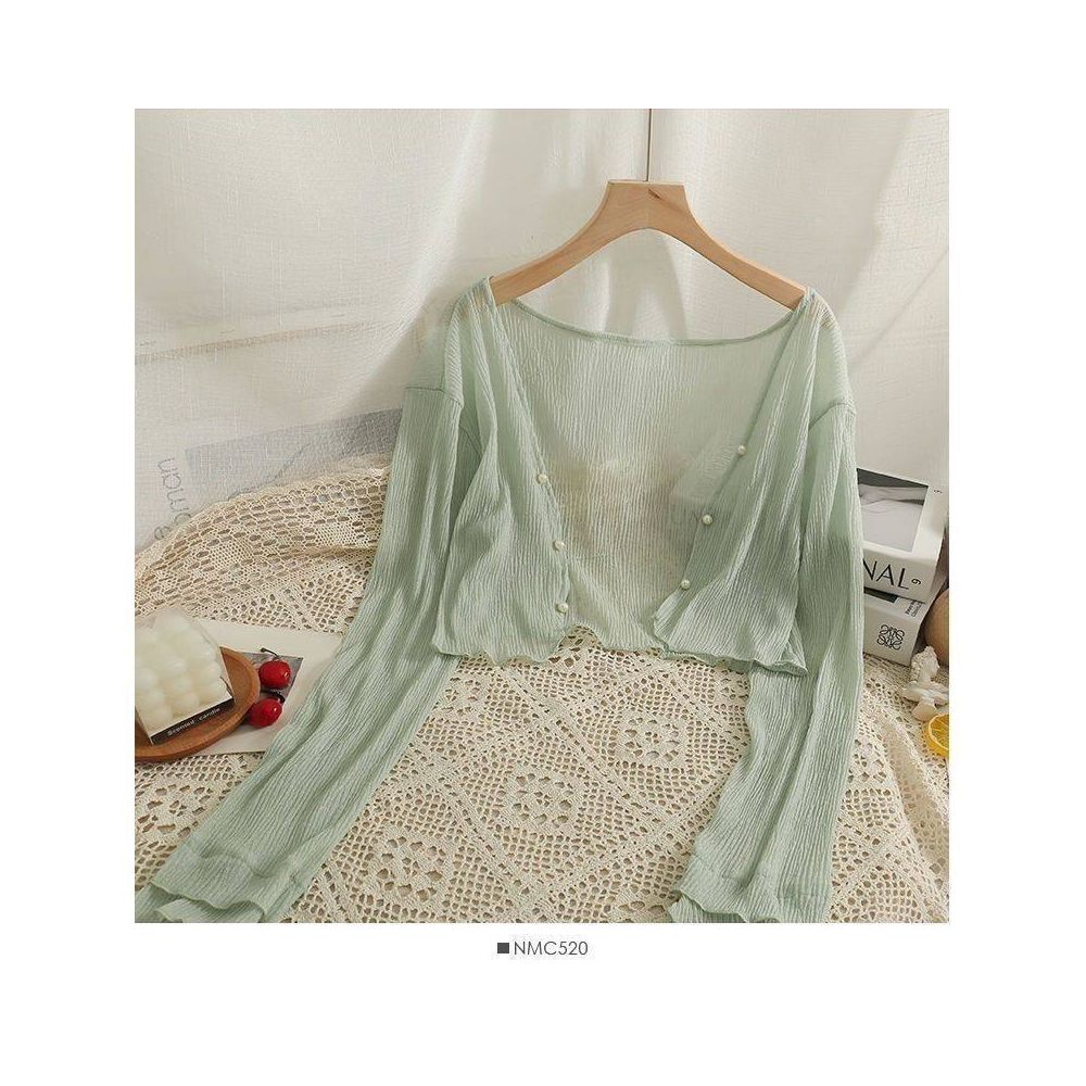 Chiffon Ice Silk Sunscreen Cardigan for Women New Summer Style Breathable Thin Versatile Stylish and Youthful image 4