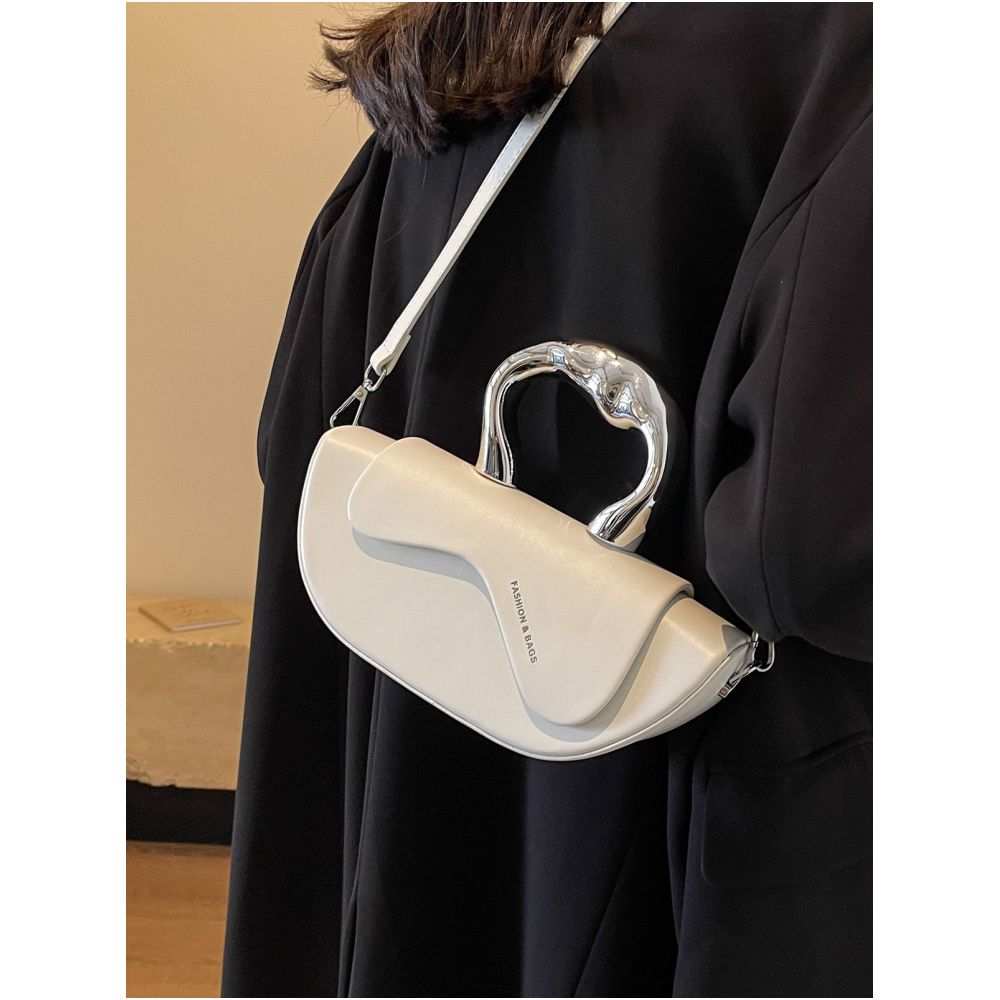 High quality French style niche design women s handbag new 2025 style trendy and versatile crossbody bag unique handbag image 0