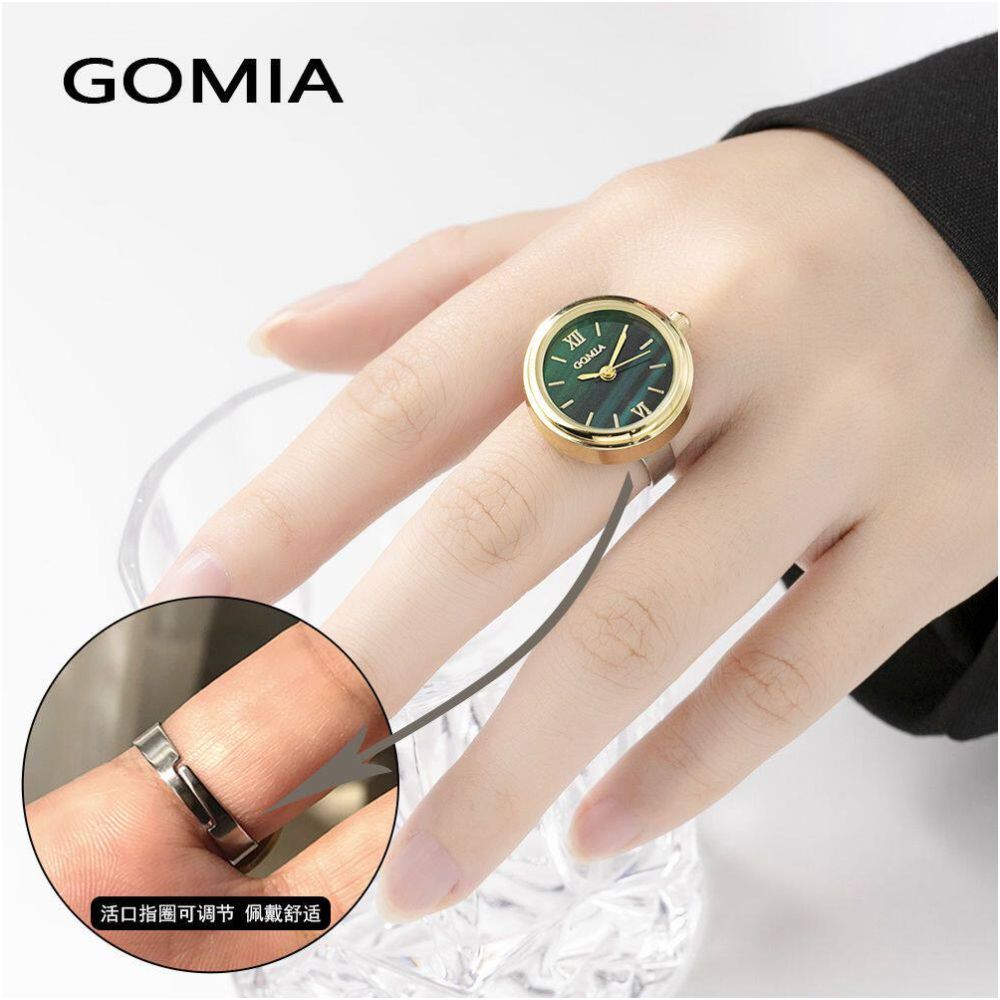 Women s watch with adjustable ring genuine label stylish and unique a niche luxury style high value quartz watch for students in junior and senior high school image 1