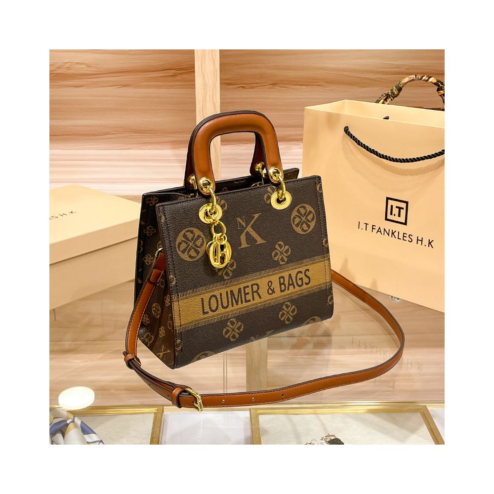 Hong Kong brand genuine leather women s handbag 2025 new winter casual versatile shoulder bag Lady Dior bag versatile crossbody bag tote bag image 1