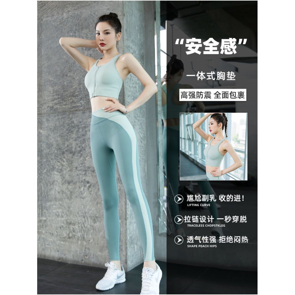 Yoga suit set for women 2025 new style internet celebrity fashionable high end short sleeved fitness suit professional morning running sportswear image 4