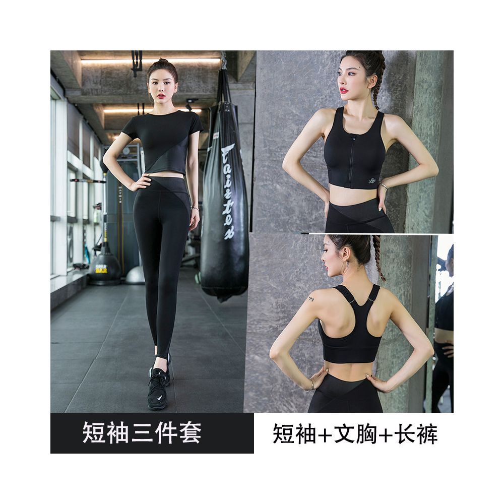 Yoga suit set for women 2025 new style internet celebrity fashionable high end short sleeved fitness suit professional morning running sportswear