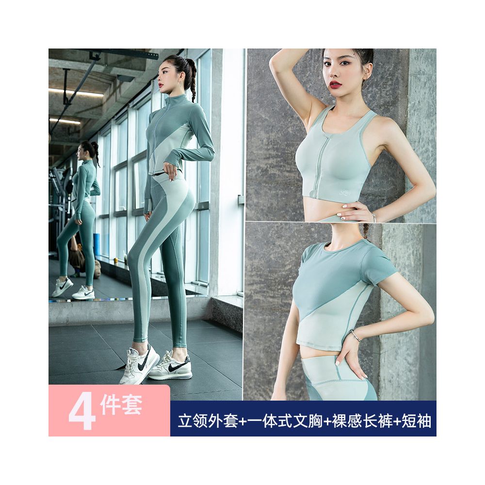 Yoga suit set for women 2025 new style internet celebrity fashionable high end short sleeved fitness suit professional morning running sportswear