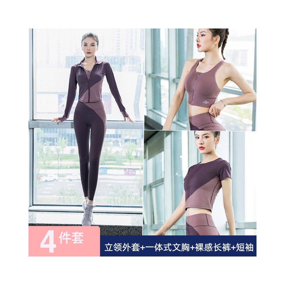 Yoga suit set for women 2025 new style internet celebrity fashionable high end short sleeved fitness suit professional morning running sportswear