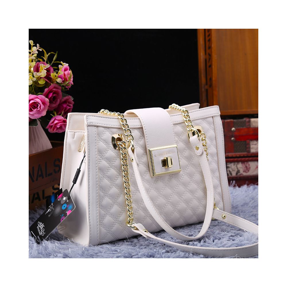 Ouleshi Authentic Brand Women s Bag 2025 Spring Summer New Fashion Leather Diamond Grid Chain Single Shoulder Large Tote Bag