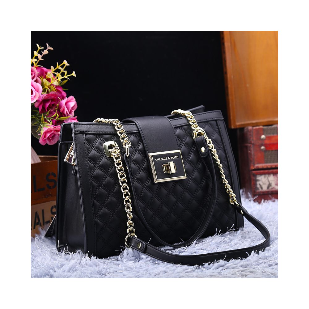 Ouleshi Authentic Brand Women s Bag 2025 Spring Summer New Fashion Leather Diamond Grid Chain Single Shoulder Large Tote Bag