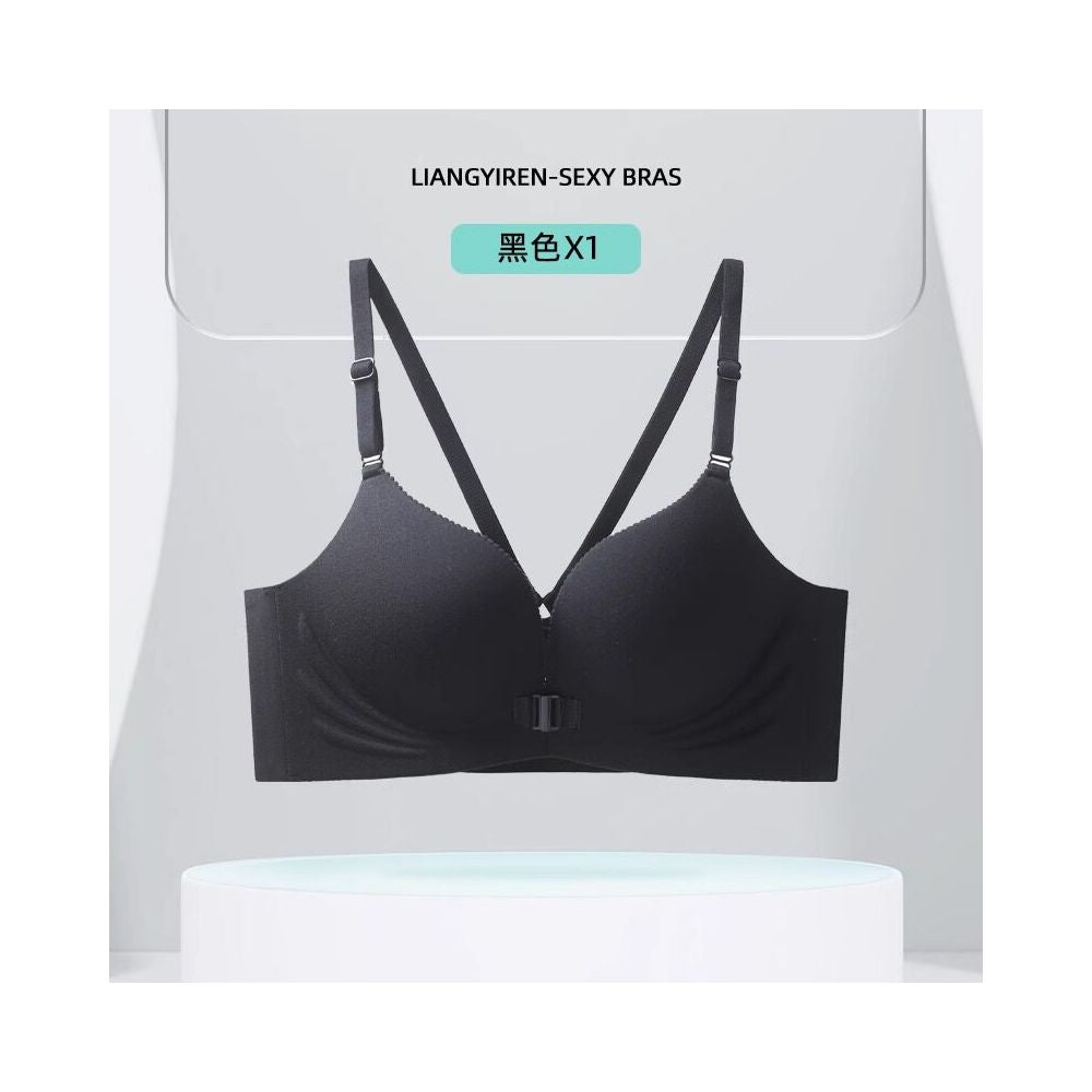 Sexy front button lingerie for women with small breasts gathered together to show off no steel ring anti sagging Y shaped beauty backlit surface and seamless text bra