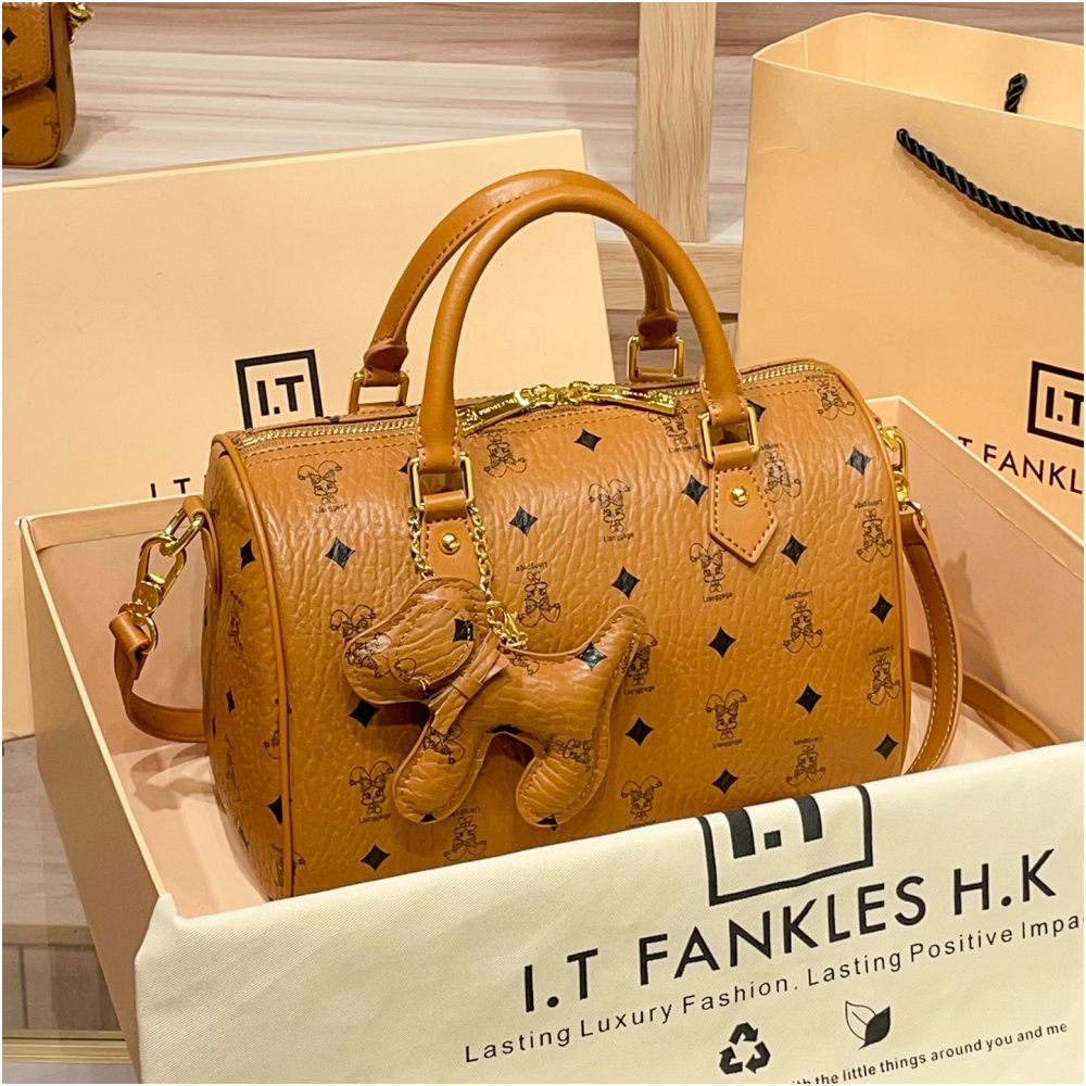 Valentine s Day gift genuine leather women s bag Boston pillow bag crossbody bag vintage cowhide shoulder bag women s 2025 new model