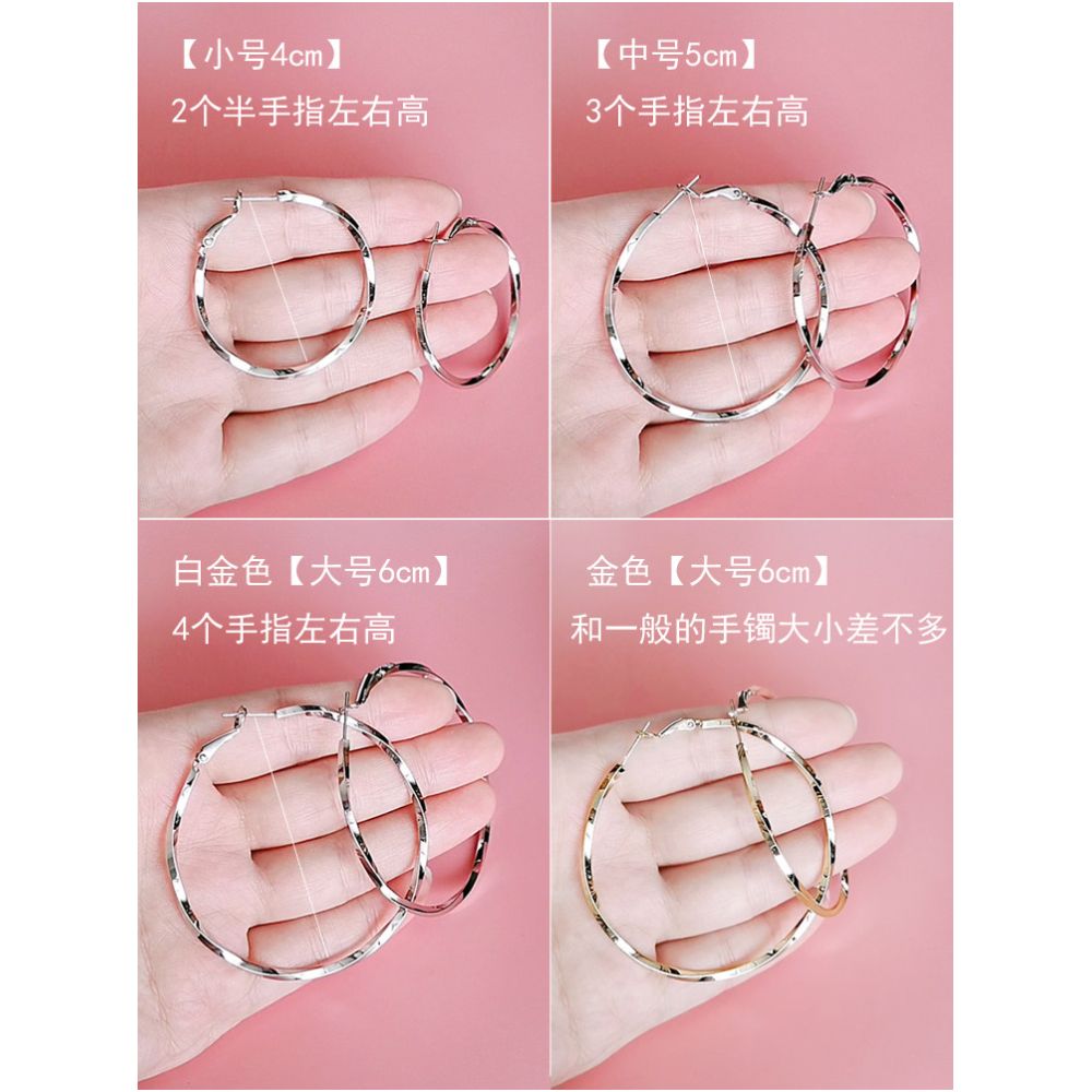 European and American earrings with fashionable temperament 2025 new explosive style exaggerated large circle earrings for women 925 silver needle ear buckle image 4