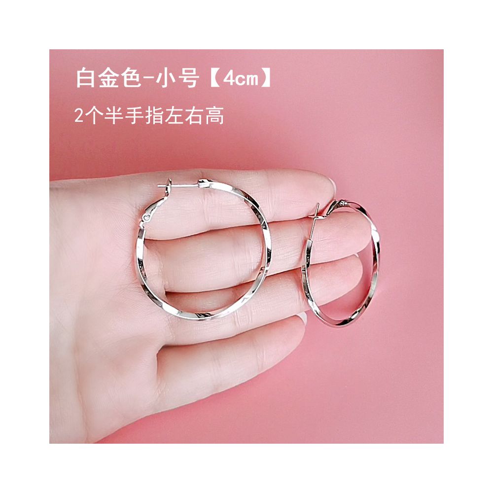 European and American earrings with fashionable temperament 2025 new explosive style exaggerated large circle earrings for women 925 silver needle ear buckle