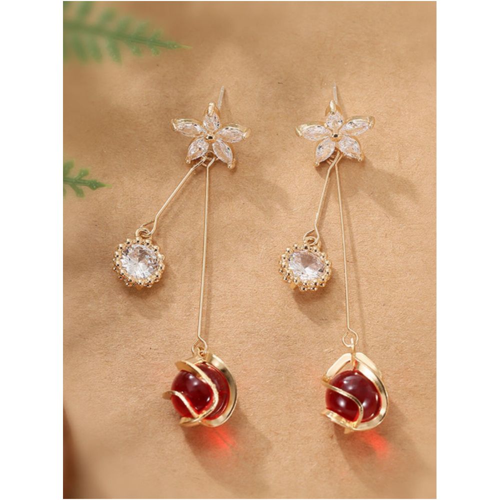 925 sterling silver earrings women s new popular earrings slim and round face Korean version high end temperament long style super sparkling earrings image 2