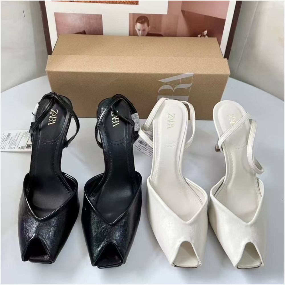 ZA Spain 2025 New Summer Women s Shoes Peep Toe Square Toe Elegant Mary Jane Shoes for Commuter Use with Stiletto Heels image 0