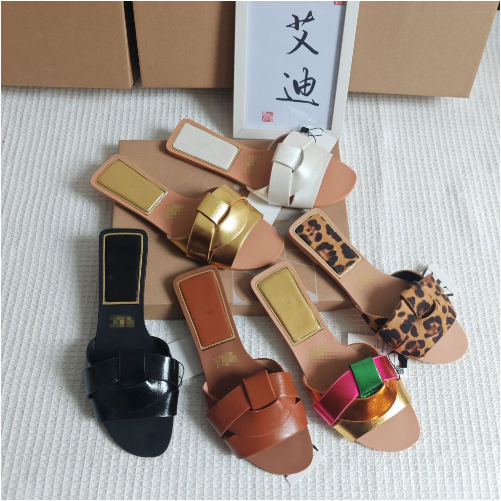 International Station Foreign Trade European and American New Style ZAR Original Single piece Women s Flat Slippers for Casual Wear image 2