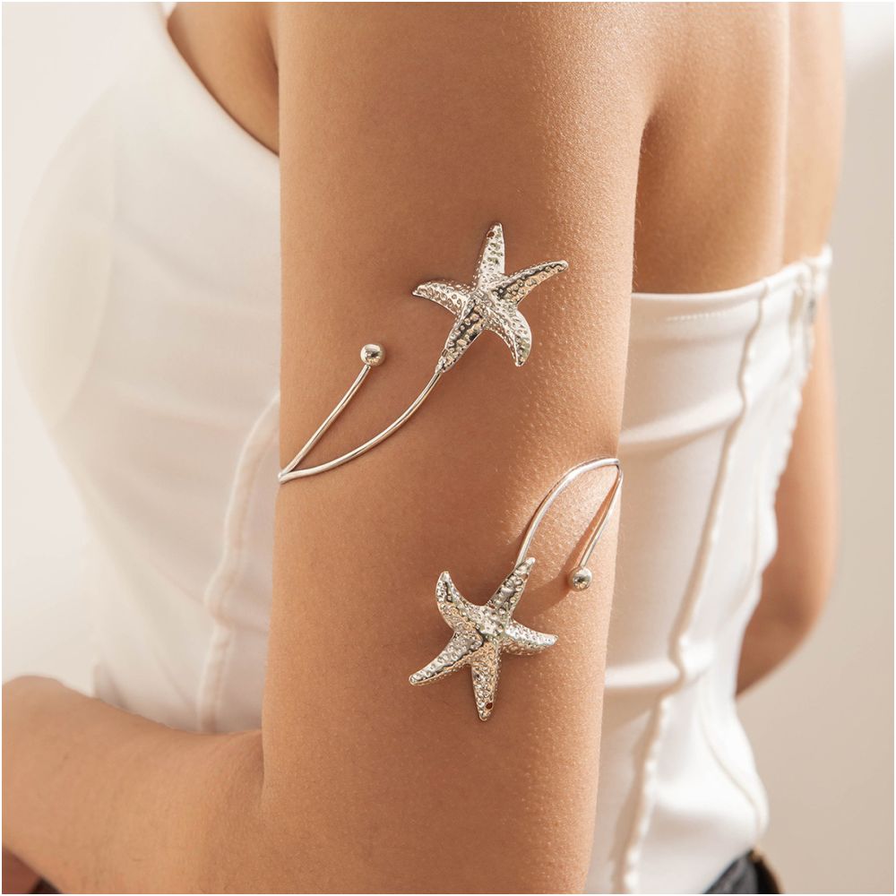European and American style cross border jewelry minimalist starfish arm bracelet with a butterfly shaped open design women s bracelet