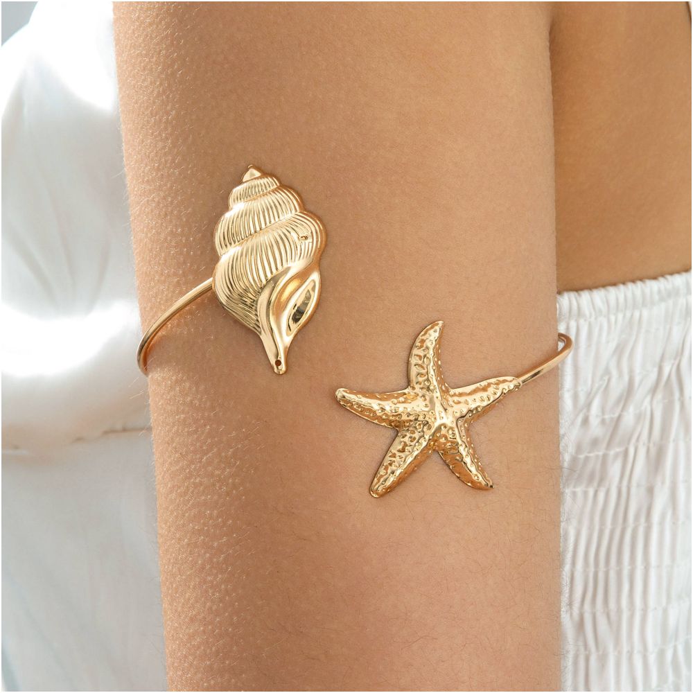European and American style cross border jewelry minimalist starfish arm bracelet with a butterfly shaped open design women s bracelet