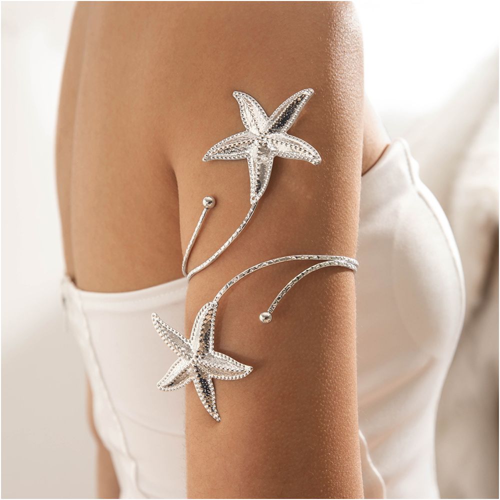 European and American style cross border jewelry minimalist starfish arm bracelet with a butterfly shaped open design women s bracelet