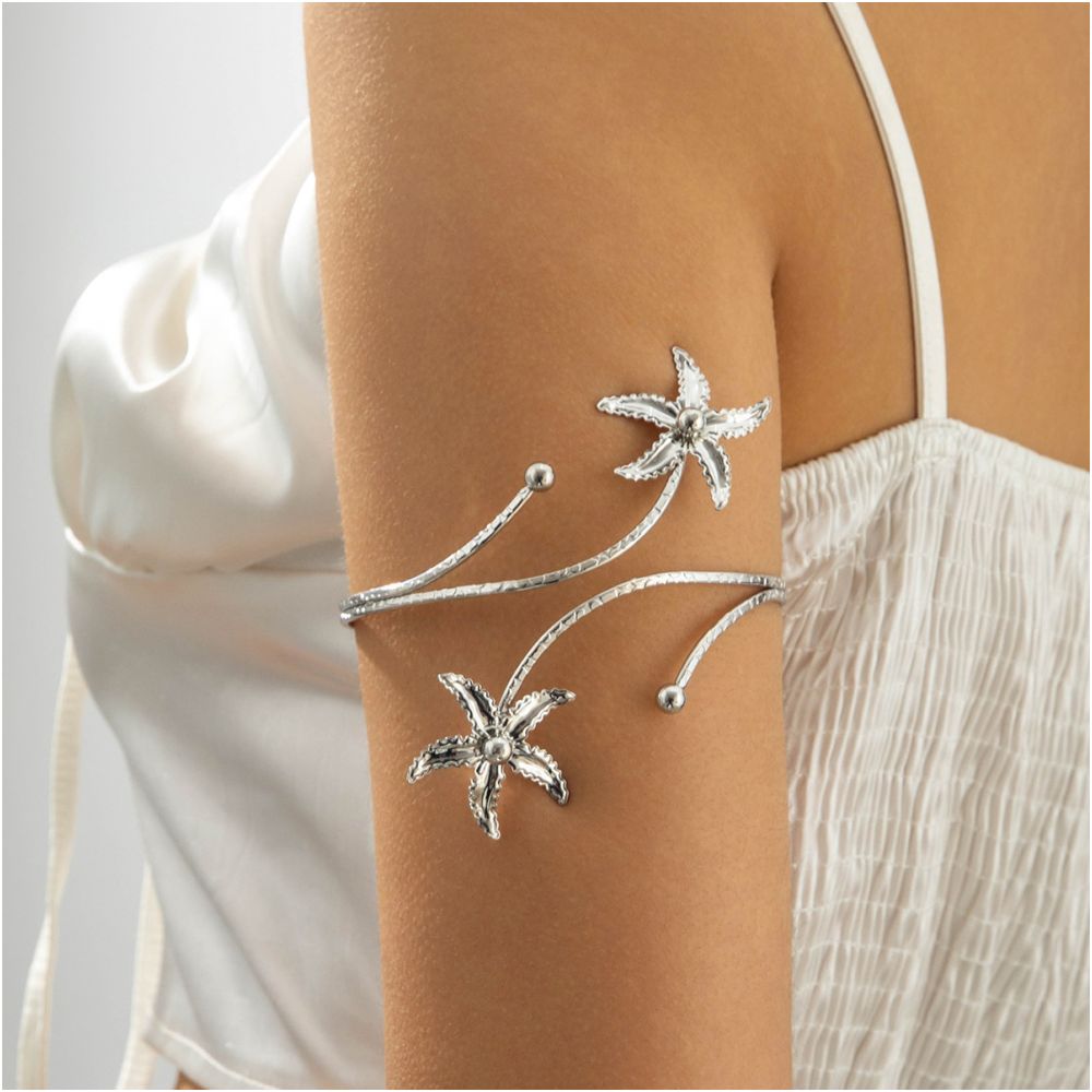 European and American style cross border jewelry minimalist starfish arm bracelet with a butterfly shaped open design women s bracelet