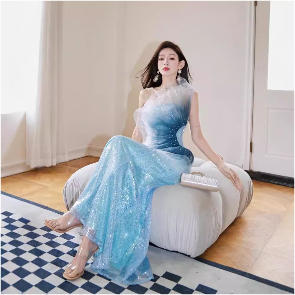Sugar Beauty Deep Sea Mermaid 3D Mesh Sequin Dress Birthday Dress Coming of Age Dress image 0