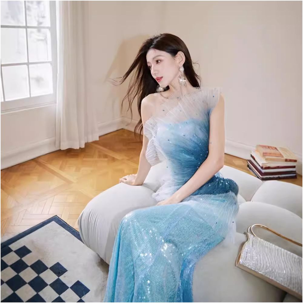 Sugar Beauty Deep Sea Mermaid 3D Mesh Sequin Dress Birthday Dress Coming of Age Dress image 1