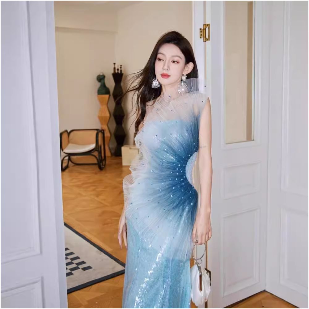 Sugar Beauty Deep Sea Mermaid 3D Mesh Sequin Dress Birthday Dress Coming of Age Dress image 3