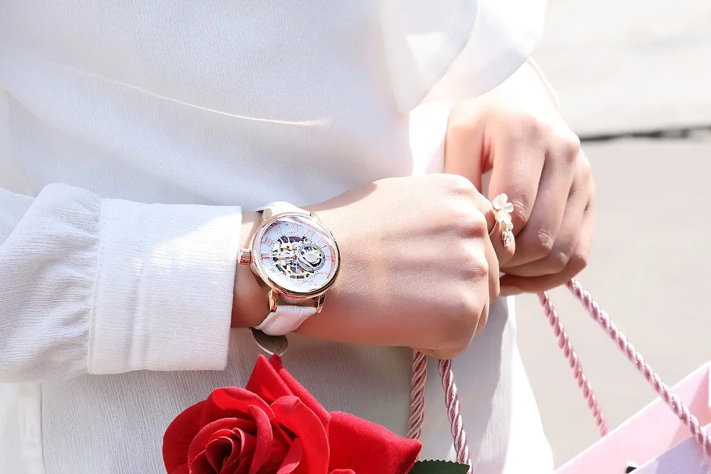 2025 New Designer Mechanical Watches Women Luxury Top Brand Ceramic Stainless Steel Diamond Music Ladies Automatic Wristwatches