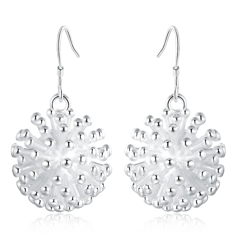 Production charm women lady Valentine's gift  silver color circles earringscharm Women free shipping  jewelry