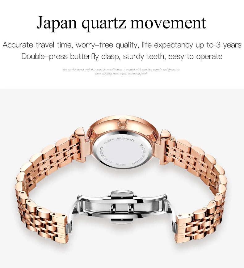 OLEVS Top Brand New Women Fashion Quartz Watch Waterproof Luxury Women Watches Stainless Steel Strap Date Clock Lady